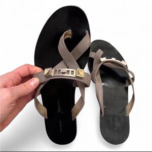 Proenza Schouler Leather Slide Sandals